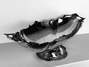 Jatte centro tavola usata, anni 80 stile antico argento 800