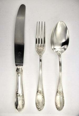 Servizio posate da tavola in argento 800 d’epoca modello Versailles