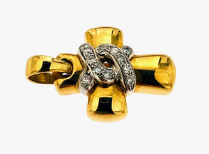 Ciondolo in oro giallo18 kt con brillanti firmato Chimento