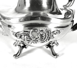 Servizio 4 pezzi da The Caffè Lattiera e Zuccheriera D'epoca in argento 800