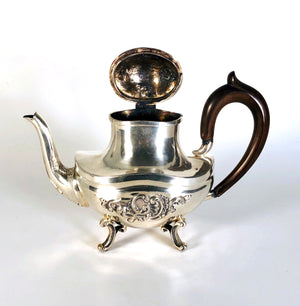 Servizio 4 pezzi da The Caffè Lattiera e Zuccheriera D'epoca in argento 800