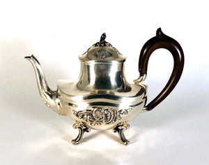 Servizio 4 pezzi da The Caffè Lattiera e Zuccheriera D'epoca in argento 800