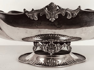 Jatte centro tavola usata, anni 80 stile antico argento 800