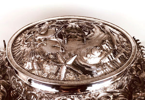 Zuppiera con piatto in argento 800 Bollo 628FI disegno di Gerardo Sacco Pezzo unico