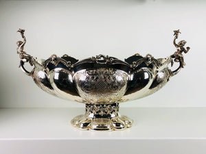 Jatte centro tavola anni 80 usata, stile antico argento 800