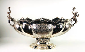 Jatte centro tavola anni 80 usata, stile antico argento 800