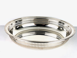 Centro tavola in argento 800 traforato lateralmente