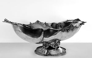 Jatte centro tavola usata, anni 80 stile antico argento 800