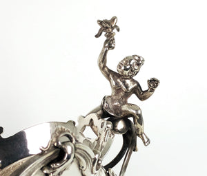 Jatte centro tavola anni 80 usata, stile antico argento 800