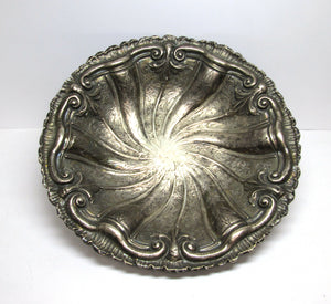 Piatto centrotavola in argento d'epoca primi del '900