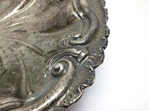 Piatto centrotavola in argento d'epoca primi del '900