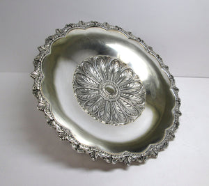 Piatto in argento, d'epoca, anni '50,