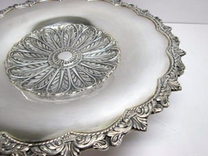 Piatto in argento, d'epoca, anni '50,