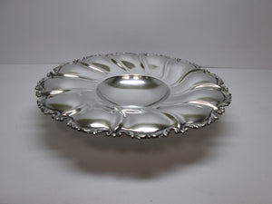 Piatto/centrotavola usato in argento 800, d'epoca, anni 50 60 usato