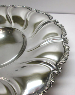 Piatto/centrotavola usato in argento 800, d'epoca, anni 50 60 usato