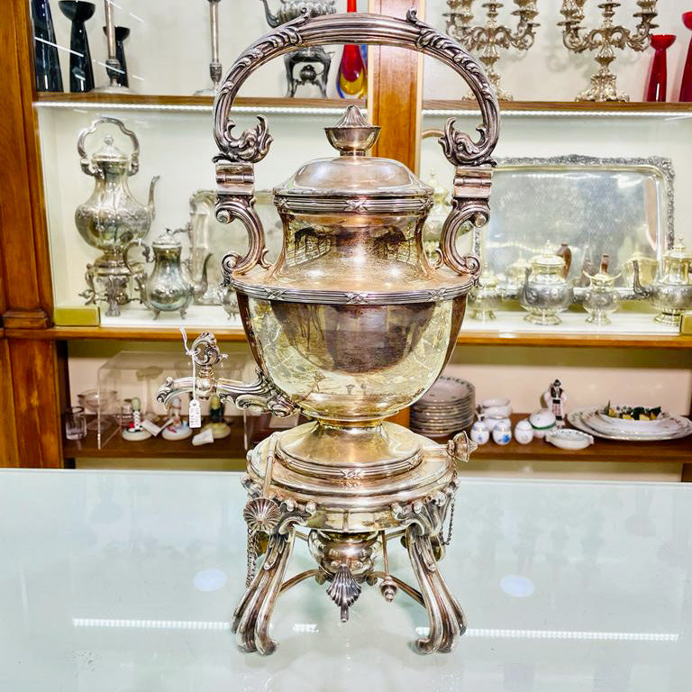 Samovar vintage argento 800 lavorazione artigianale