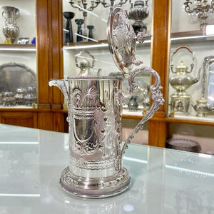 Teiera caraffa d'epoca tè e caffè argento 800