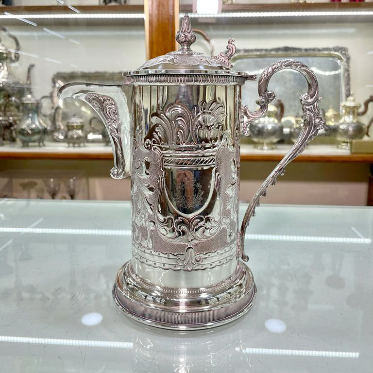 Teiera caraffa d'epoca tè e caffè argento 800
