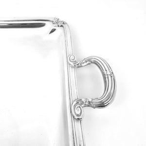 Servizio 5 pezzi vassoio theiera caffettiera lattiera zuccheriera in argento 800 D'epoca