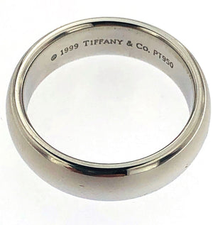 Anello a fascia in platino marca Tiffany 1999 Tiffany & Co 