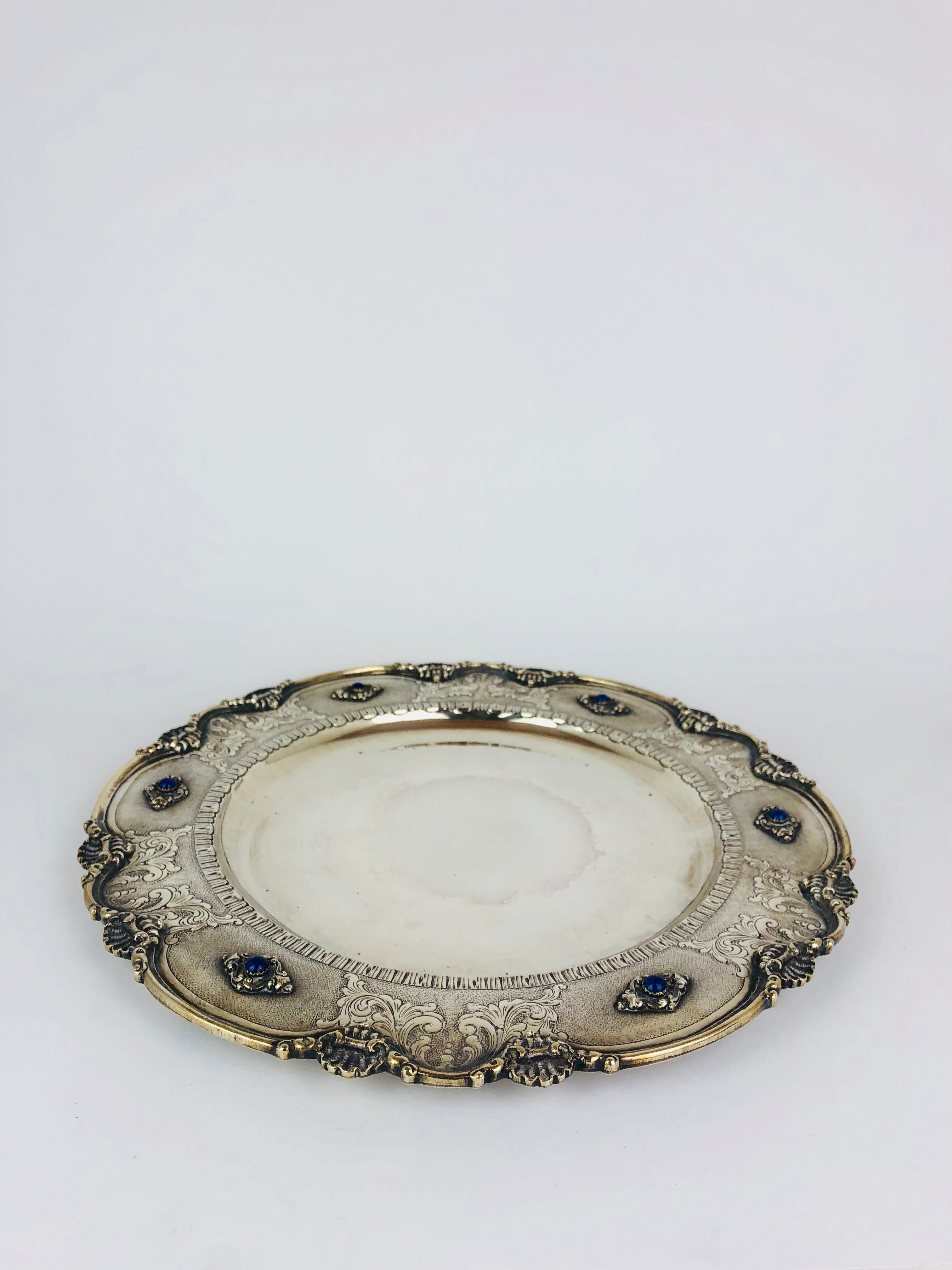 Vaso con piatto argento '800 USATO