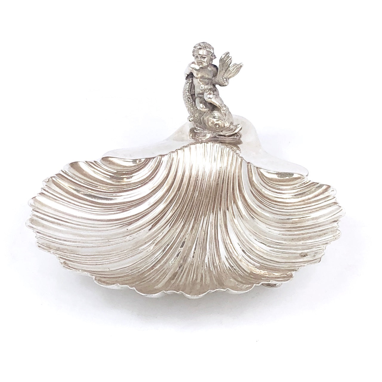 Posacenere in argento a conchiglia in arg.'800