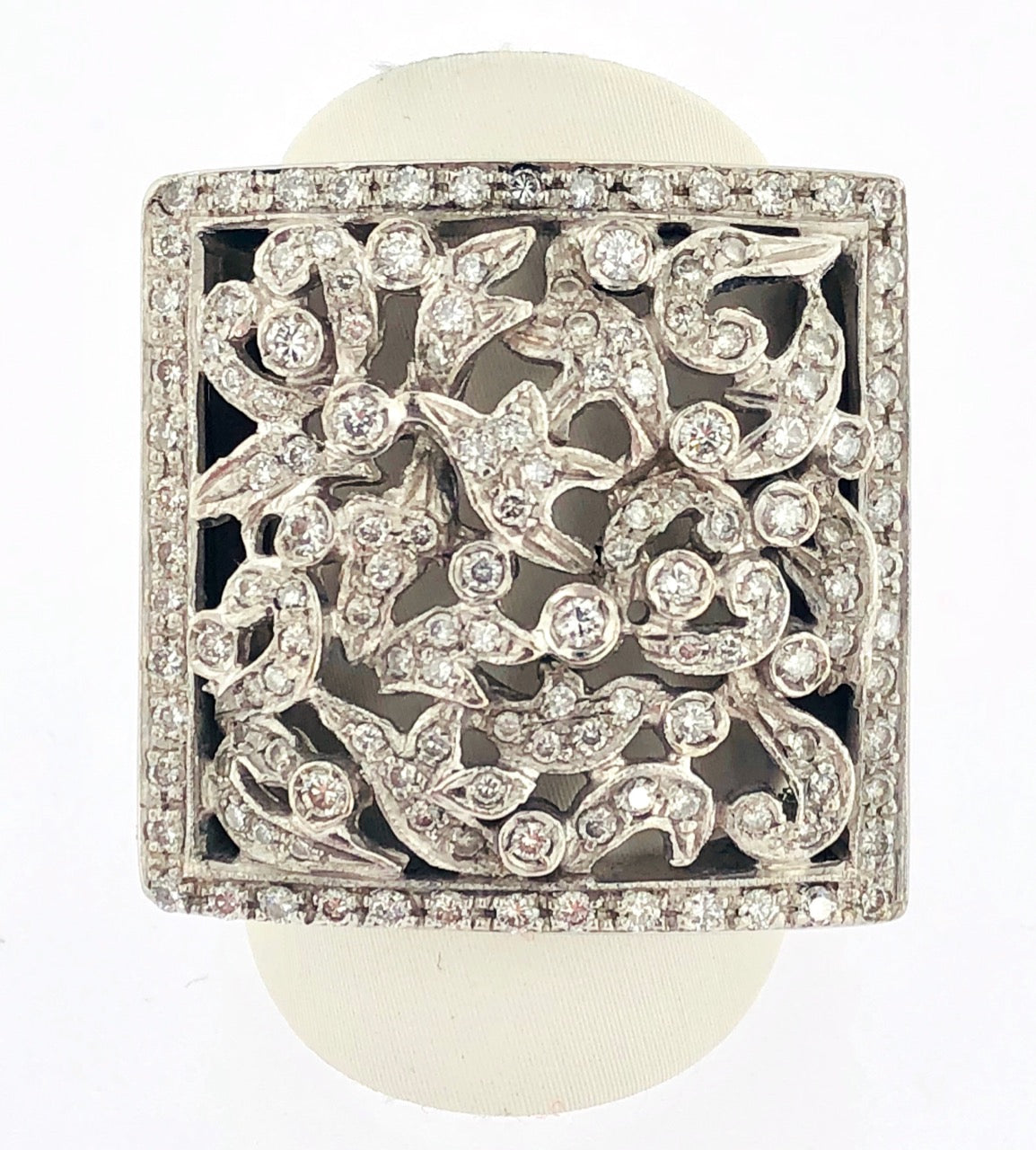  Fascia in oro bianco 18kt. con brillanti,usata