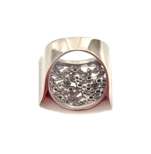  Fascia in oro bianco 18kt. con brillanti,usata