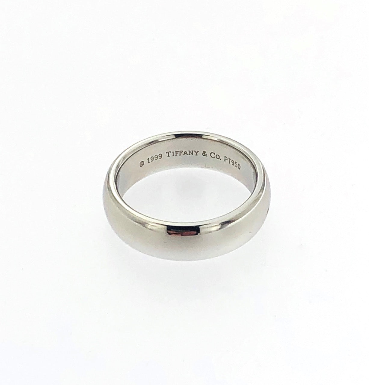 Anello a fascia in platino marca Tiffany 1999 Tiffany & Co