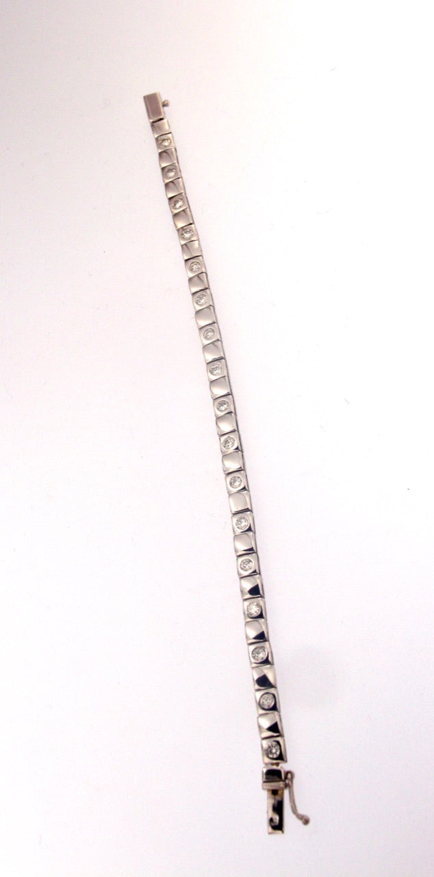Bracciale oro bianco 18 kt con brillanti  usato