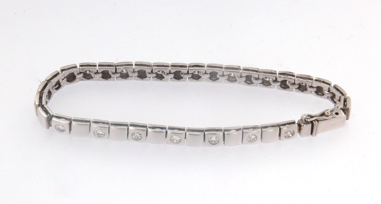 Bracciale oro bianco 18 kt con brillanti  usato
