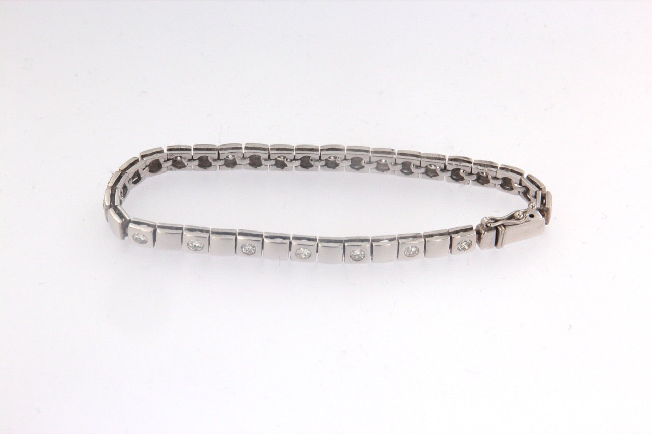 Bracciale oro bianco 18 kt con brillanti  usato