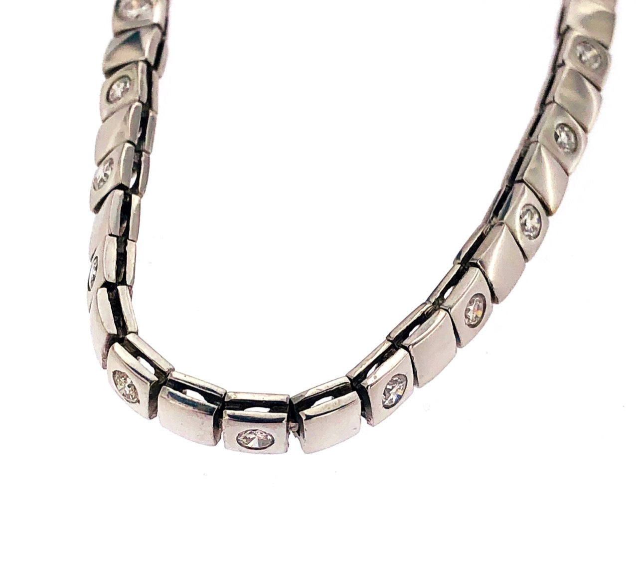 Bracciale oro bianco 18 kt con brillanti  usato