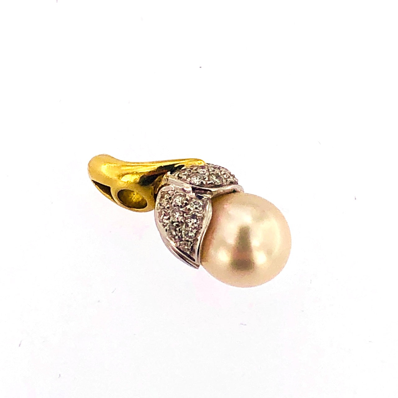 Ciondolo ASAYO con perla e brillanti in oro 18 kt