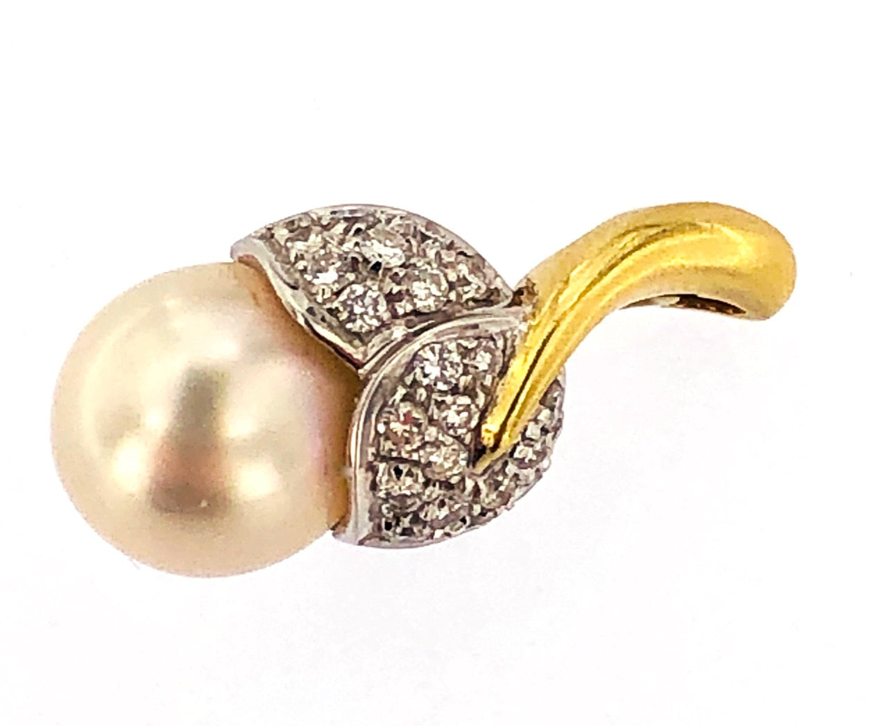 Ciondolo ASAYO con perla e brillanti in oro 18 kt