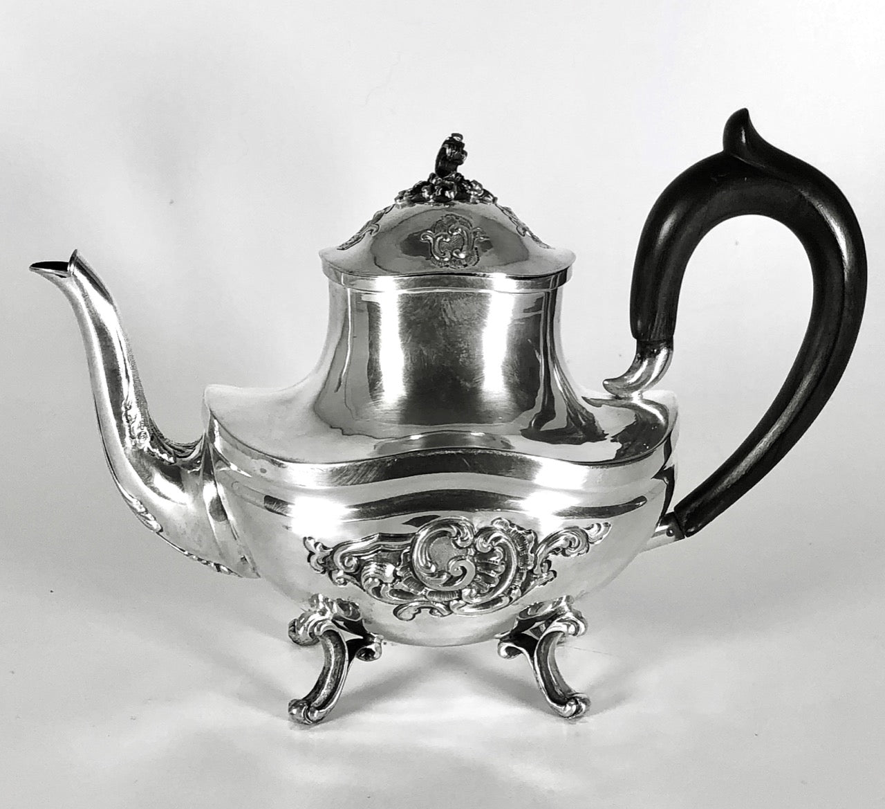 Servizio 4 pezzi da The Caffè Lattiera e Zuccheriera D'epoca in argento 800