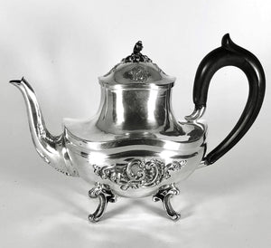 Servizio 4 pezzi da The Caffè Lattiera e Zuccheriera D'epoca in argento 800