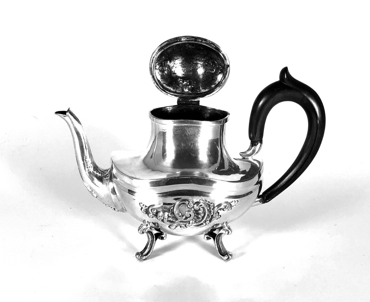 Servizio 4 pezzi da The Caffè Lattiera e Zuccheriera D'epoca in argento 800