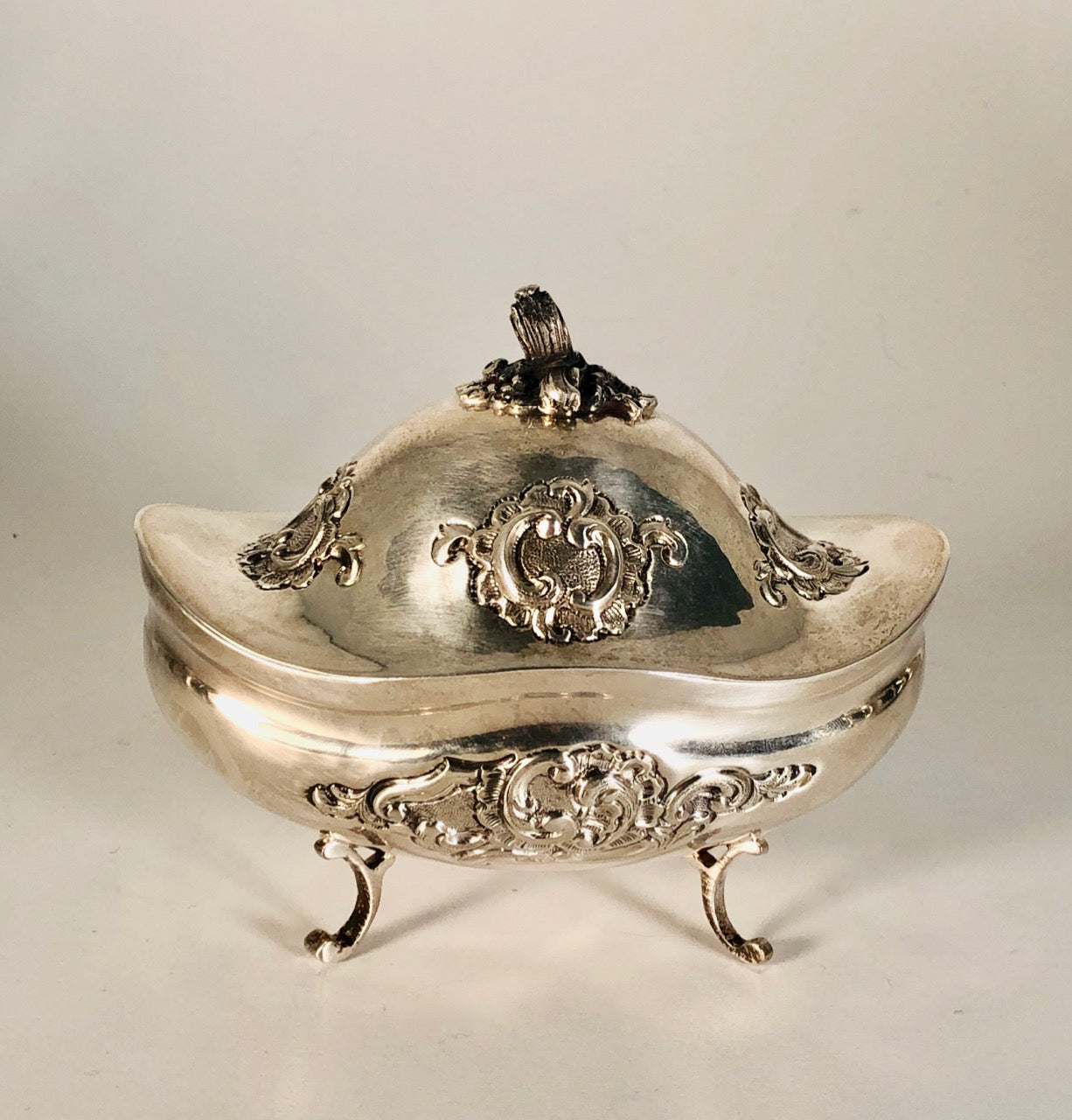 Servizio 4 pezzi da The Caffè Lattiera e Zuccheriera D'epoca in argento 800