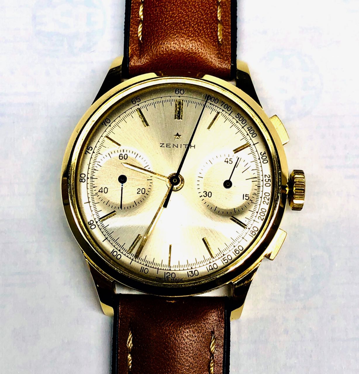 Orologio  usato Zenit Cronografo in  oro