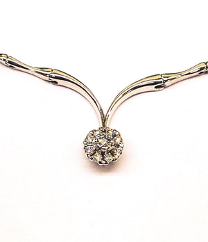 Collana oro bianco 18 kt con brillanti  usata