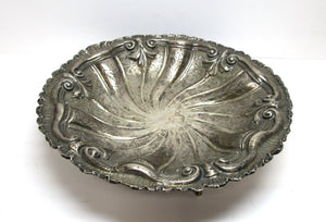Piatto centrotavola in argento d'epoca primi del '900