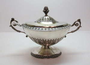 Zuccheriera in argento, d'epoca, anni '50/'60, stile impero, usata.