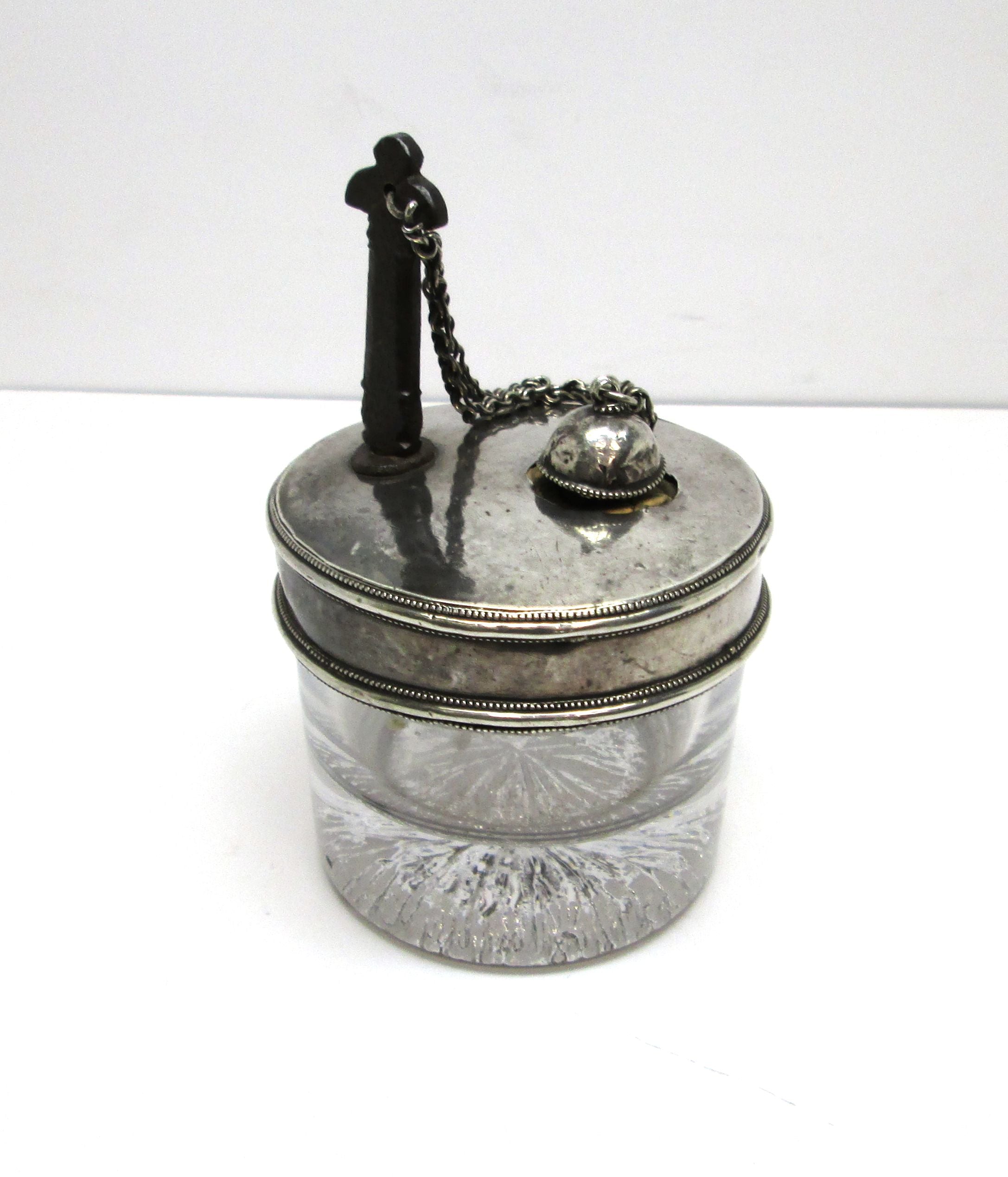 Calamaio/portainchiostro in argento 900 d'epoca. Usato