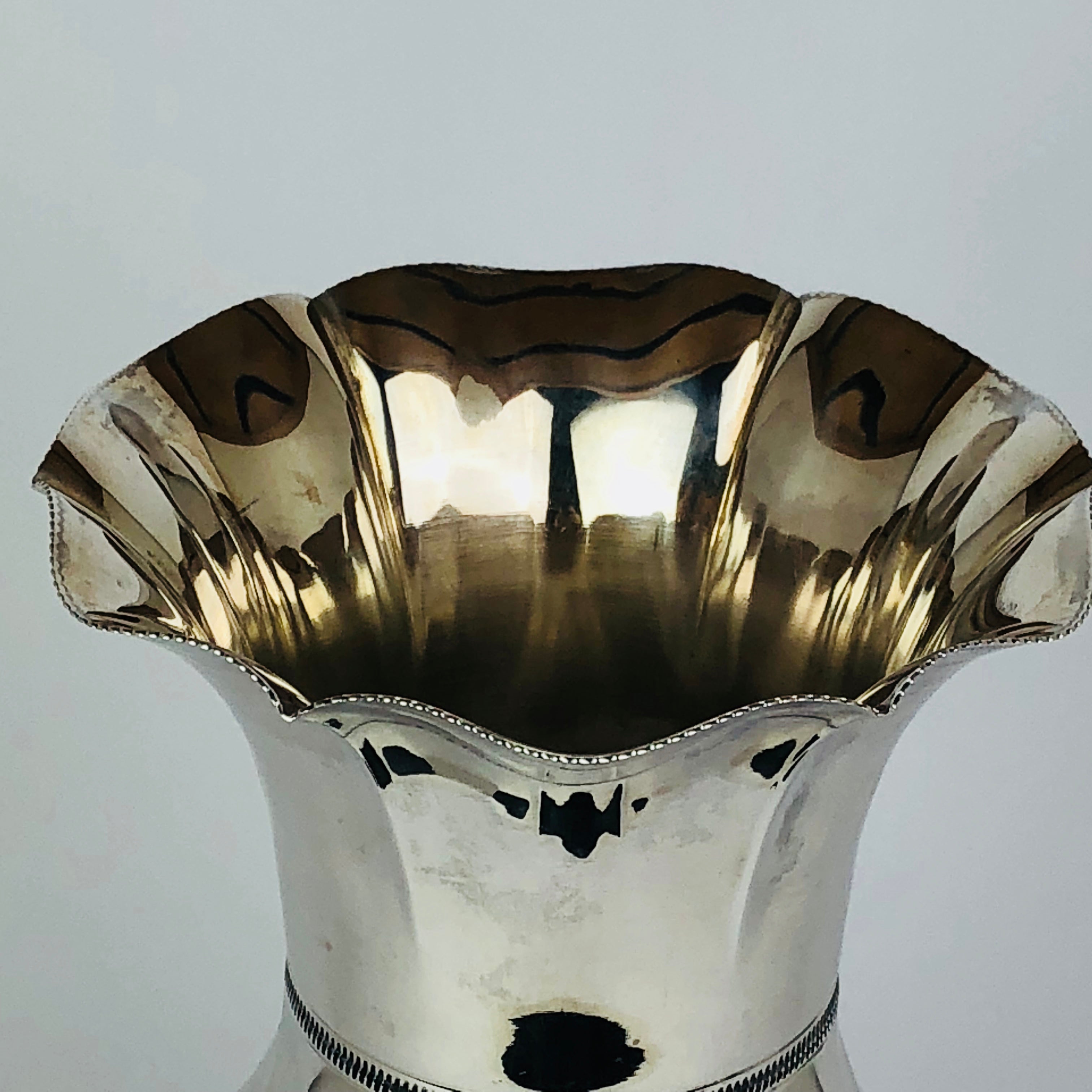 Vaso in argento 800 d'epoca bollo FI289