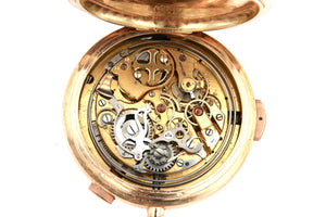 Orologio Tasca Crono e ripetizione ore ,mezzore, quarti in oro 14 kt usato