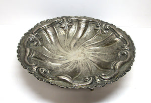 Piatto centrotavola in argento d'epoca primi del '900 