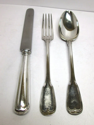 Servizio di posate in argento 800 d'epoca anni '60 stile mauriziano usato.