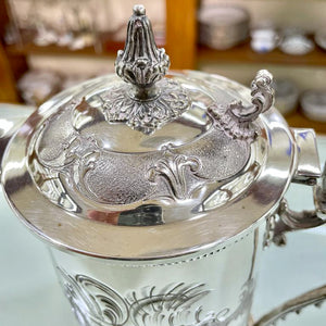 Teiera caraffa d'epoca tè e caffè argento 800