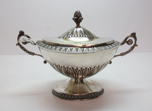 Zuccheriera in argento, d'epoca, anni '50/'60, stile impero, usata.